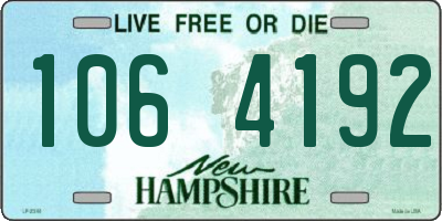 NH license plate 1064192