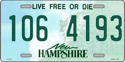 NH license plate 1064193