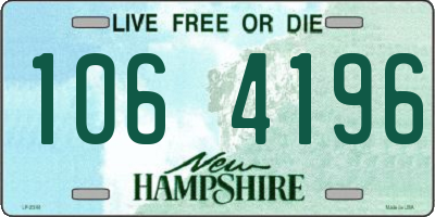 NH license plate 1064196