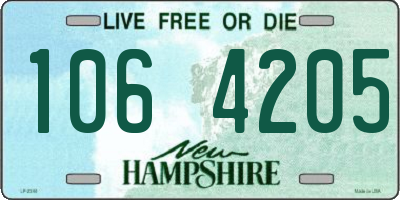 NH license plate 1064205
