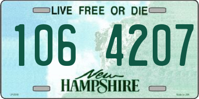 NH license plate 1064207