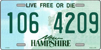 NH license plate 1064209