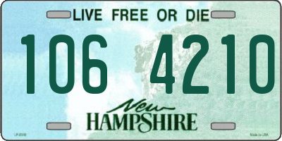NH license plate 1064210