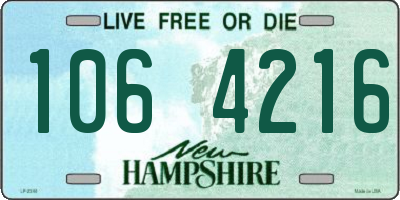 NH license plate 1064216