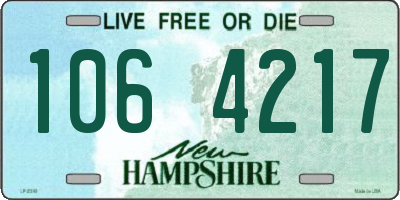 NH license plate 1064217