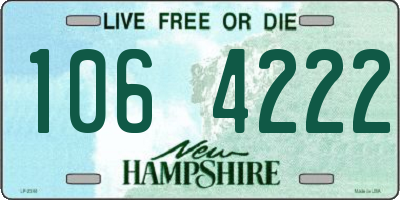 NH license plate 1064222