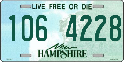NH license plate 1064228