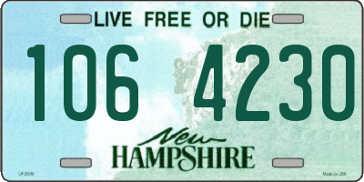 NH license plate 1064230
