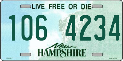 NH license plate 1064234