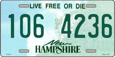 NH license plate 1064236