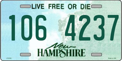 NH license plate 1064237