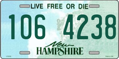 NH license plate 1064238