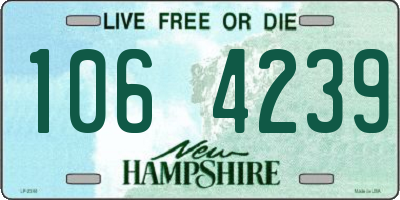 NH license plate 1064239