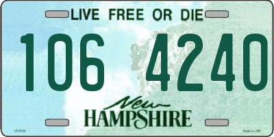 NH license plate 1064240