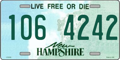 NH license plate 1064242