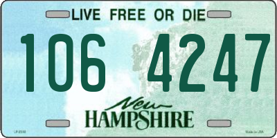 NH license plate 1064247