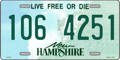 NH license plate 1064251