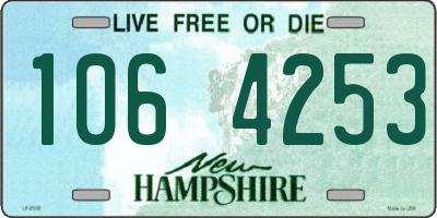 NH license plate 1064253