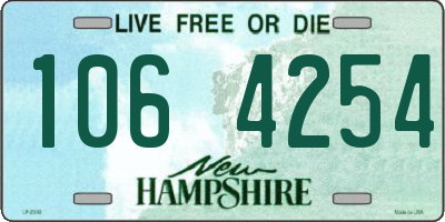 NH license plate 1064254