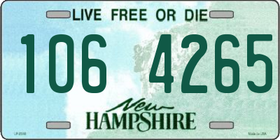 NH license plate 1064265