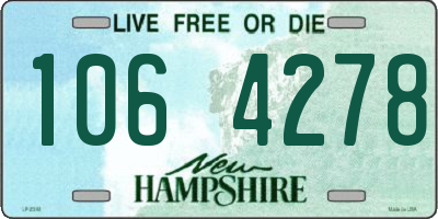 NH license plate 1064278