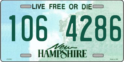 NH license plate 1064286