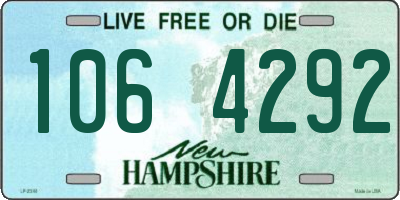 NH license plate 1064292