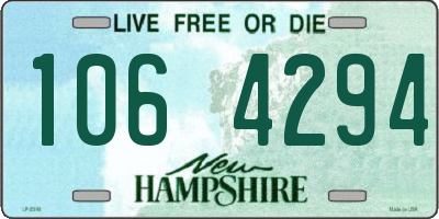 NH license plate 1064294