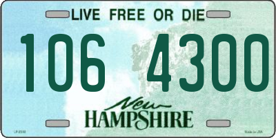 NH license plate 1064300