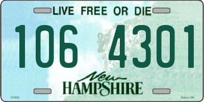 NH license plate 1064301
