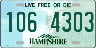 NH license plate 1064303