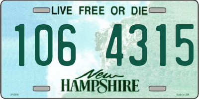 NH license plate 1064315