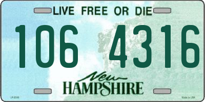 NH license plate 1064316