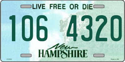 NH license plate 1064320