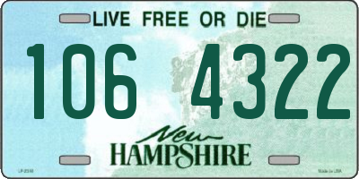 NH license plate 1064322