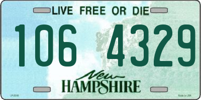 NH license plate 1064329