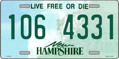 NH license plate 1064331