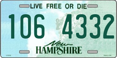 NH license plate 1064332