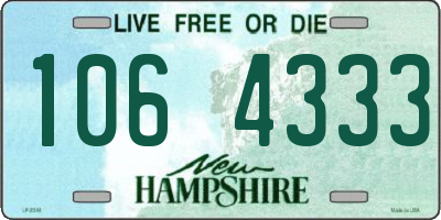 NH license plate 1064333