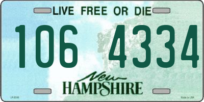 NH license plate 1064334