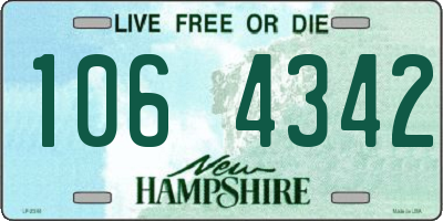NH license plate 1064342