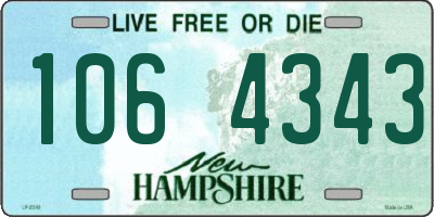 NH license plate 1064343