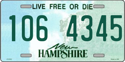 NH license plate 1064345
