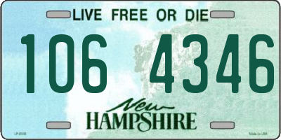 NH license plate 1064346