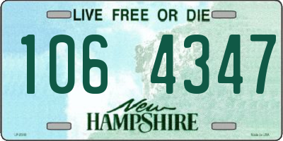 NH license plate 1064347