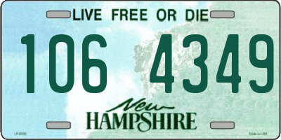 NH license plate 1064349