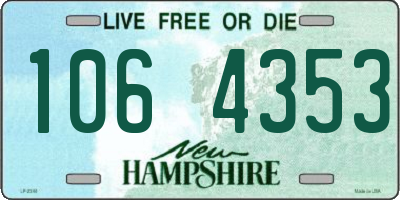 NH license plate 1064353