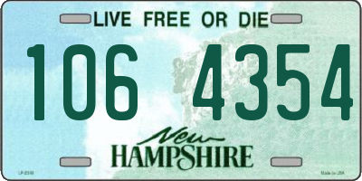 NH license plate 1064354