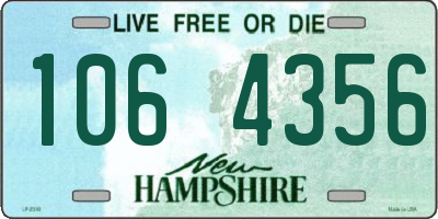 NH license plate 1064356