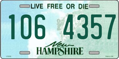 NH license plate 1064357